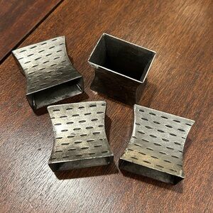 Restoration Hardware napkin rings.